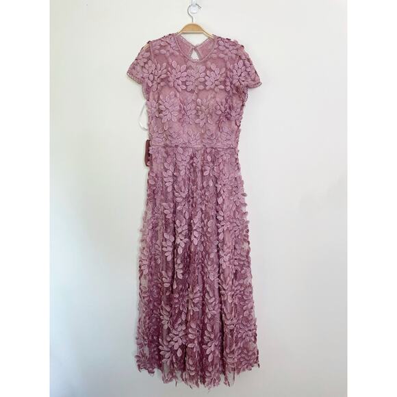NWT BHLDN Virdia Dress Anthropologie size 10 Floral Applique Wedding Bridal - Picture 2 of 15